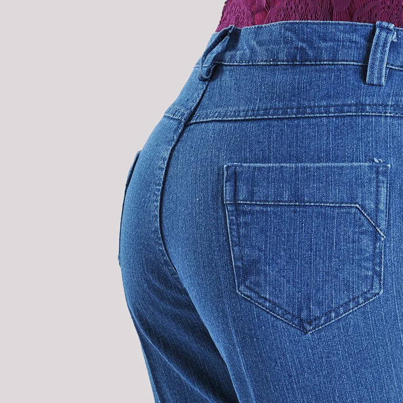 Proljetno/ljetne tanke traperice Ženska ravna cijev labavog struka Mala izvezena mamina haljina