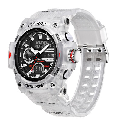 LIGE Modni vojni sat za muškarce Casual Sport Chronograph Ručni sat s alarmom Vodootporni kvarcni sat s dvostrukim digitalnim zaslonom Datum