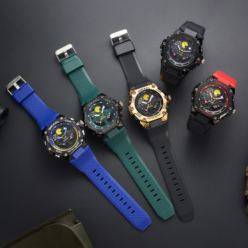 Uued spordikellad meestele sõjaväekellad sõjaväe digitaalsed LED-käekellad aaa kellad meeste 8092 elektroonilised kellad digitaalsed LED-i