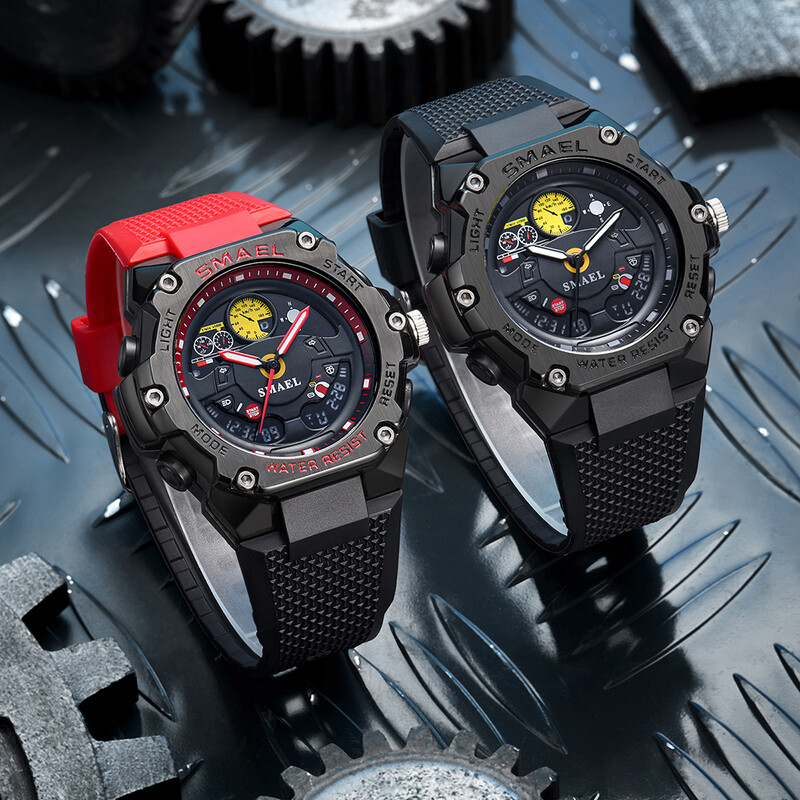 Uued spordikellad meestele sõjaväekellad sõjaväe digitaalsed LED-käekellad aaa kellad meeste 8092 elektroonilised kellad digitaalsed LED-i