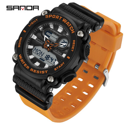 SANDA modni sportski muški satovi profesionalni satovi vojni digitalni LED vojnički muški sat ležerni elektronski ručni satovi 3139