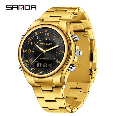 Ανδρικό ρολόι στρατιωτικό SANDA Αδιάβροχο ρολόι χειρός LED Ψηφιακό ρολόι χαλαζία Αθλητικό ρολόι ανδρικό ηλεκτρονικό ρολόι Ανδρικό Relogios Masculino