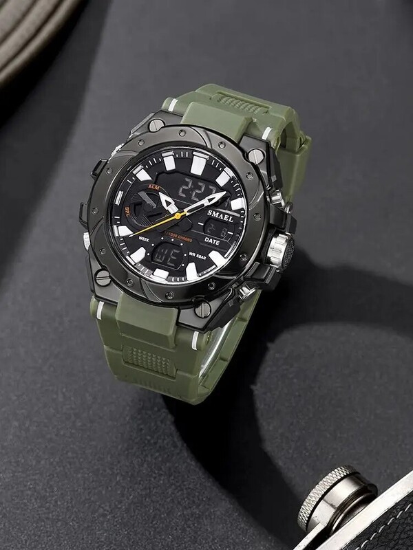 Kvarcni elektronski modni 8029 sat 50M Vodootporni LED digitalni automatski datum Budilice Sportski sat za muškarce