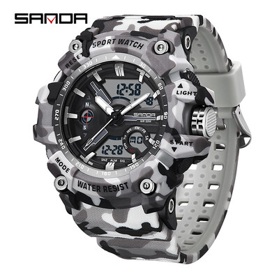 Robna marka SANDA G-style vojni kvarcni satovi muški LED digitalni sportski satovi za muškarce Vodootporni elektronički ručni sat muški Relogios