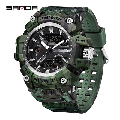 Robna marka SANDA G-style vojni kvarcni satovi muški LED digitalni sportski satovi za muškarce Vodootporni elektronički ručni sat muški Relogios