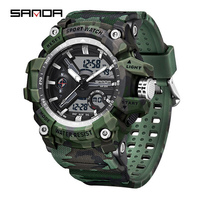 Robna marka SANDA G-style vojni kvarcni satovi muški LED digitalni sportski satovi za muškarce Vodootporni elektronički ručni sat muški Relogios