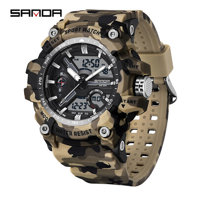 Robna marka SANDA G-style vojni kvarcni satovi muški LED digitalni sportski satovi za muškarce Vodootporni elektronički ručni sat muški Relogios