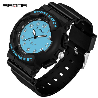 SANDA uus meeste naiste käekell noortele tudengitele vabaaja värsked elektroonilised kellad kvartsmood mitmekülgsed veekindlad unisex helendavad käekellad