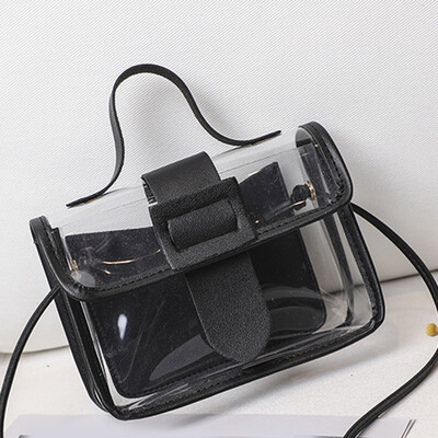 PVC прозрачни дамски чанти Crossbody Messenger чанти за пазаруване Ежедневни дамски желе Малка чанта за през рамо Ежедневна луксозна дамска чанта