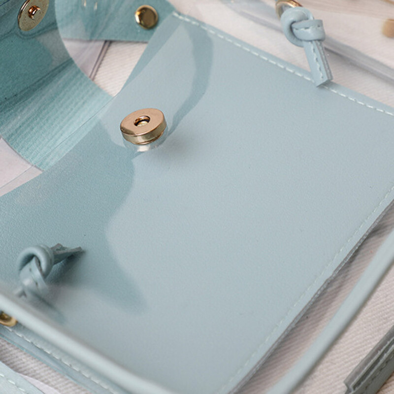 PVC прозрачни дамски чанти Crossbody Messenger чанти за пазаруване Ежедневни дамски желе Малка чанта за през рамо Ежедневна луксозна дамска чанта