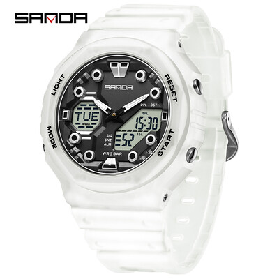 SANDA Brand G style Digitalni muški sat Višenamjenska štoperica LED elektronički vanjski vojni vodootporni kvarcni ručni sat