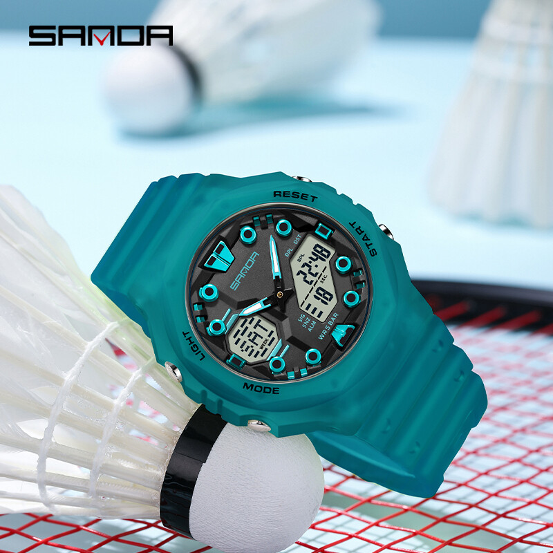 SANDA Brand G style Digitalni muški sat Višenamjenska štoperica LED elektronički vanjski vojni vodootporni kvarcni ručni sat