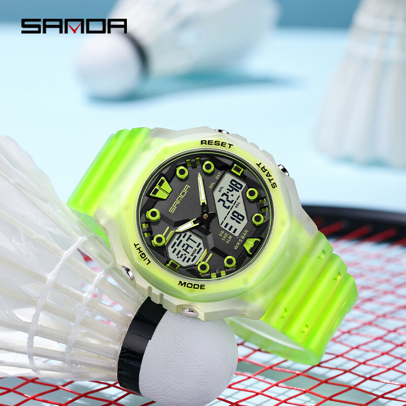 SANDA Brand G style Digitalni muški sat Višenamjenska štoperica LED elektronički vanjski vojni vodootporni kvarcni ručni sat