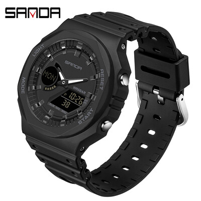 SANDA G Style Ceasuri sport în aer liber Ceasuri digitale LED pentru bărbați Ceas electronic cu cuarț cu date rezistentă la apă Relogio Masculino