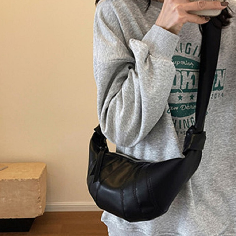 Mekane kožne ručne torbice s knedlama Elegantna ženska torba na rame velikog kapaciteta Ženska jednobojna torba za skitnice Visokokvalitetna torbica