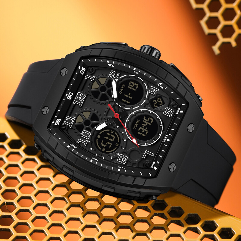 SANDA мъжки часовници военен спортен кварцов електронен часовник водоустойчив часовник мъж двоен дисплей цифров ръчен часовник дата мъжки часовник