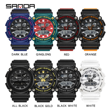 Ανδρικά Αθλητικά Ρολόγια SANDA Fashion Professional Military Digital LED Army Dive Watch Casual Electronics Wristwatches Relojes 3139