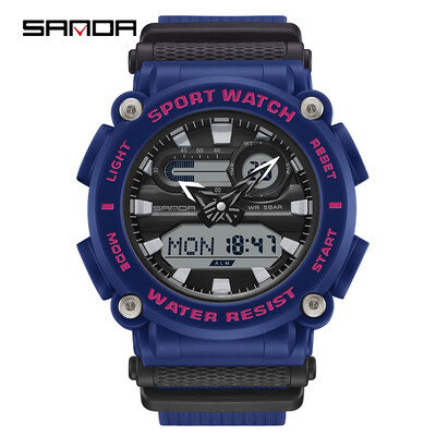 SANDA Modni muški sportski satovi Profesionalni vojni digitalni LED vojni vojni ronilački sat Ležerni elektronski ručni satovi Relojes 3139