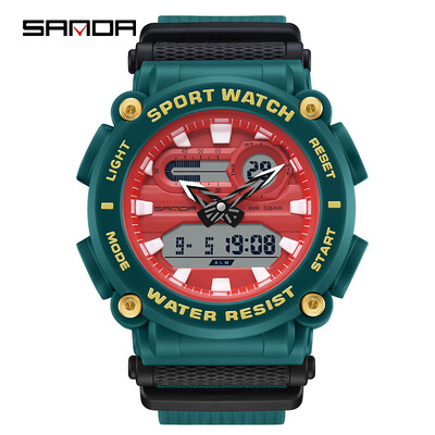 SANDA Modni muški sportski satovi Profesionalni vojni digitalni LED vojni vojni ronilački sat Ležerni elektronski ručni satovi Relojes 3139