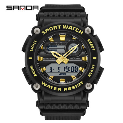 SANDA Modni muški sportski satovi Profesionalni vojni digitalni LED vojni vojni ronilački sat Ležerni elektronski ručni satovi Relojes 3139
