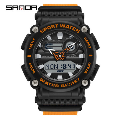 SANDA Modni muški sportski satovi Profesionalni vojni digitalni LED vojni vojni ronilački sat Ležerni elektronski ručni satovi Relojes 3139