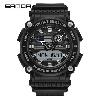 SANDA Modni muški sportski satovi Profesionalni vojni digitalni LED vojni vojni ronilački sat Ležerni elektronski ručni satovi Relojes 3139