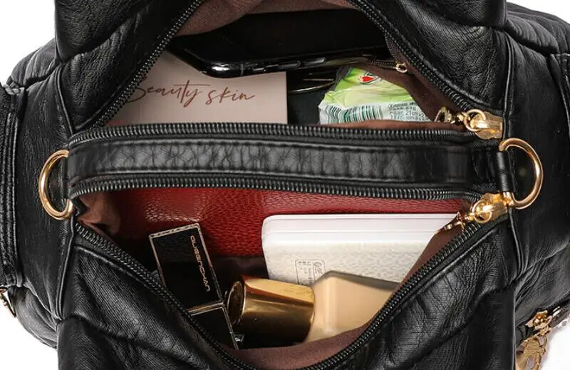 Uued Multi Pocket Luksuslikud pehmest lambanahast õlakotid naistele Suure mahutavusega Shopping Crossbody Hobo Bags European Tote käekott