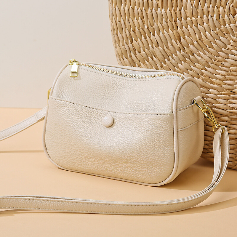 Visokokvalitetne mekane goveđe kože Ženske torbe preko ramena Luksuzne višeslojne ležerne torbice od prave kože Ženska torbica Sac2024