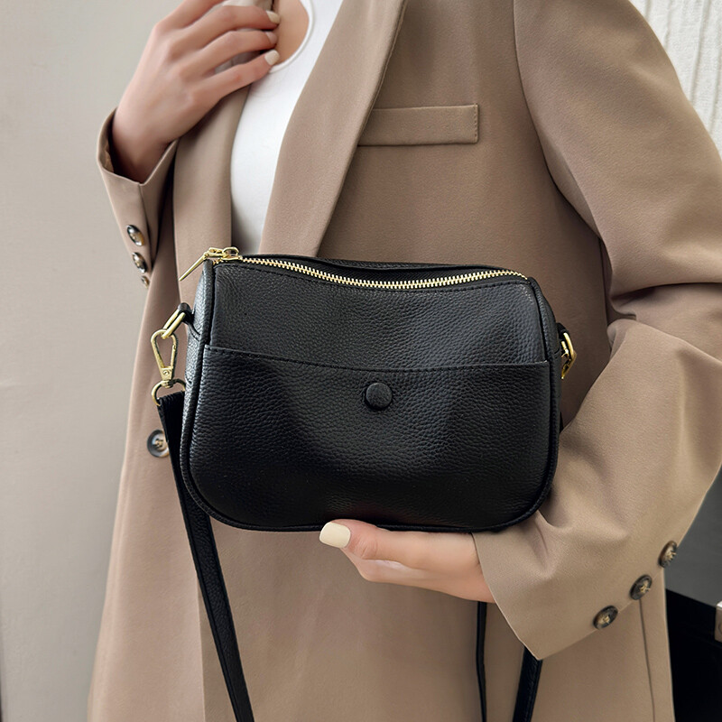 Visokokvalitetne mekane goveđe kože Ženske torbe preko ramena Luksuzne višeslojne ležerne torbice od prave kože Ženska torbica Sac2024