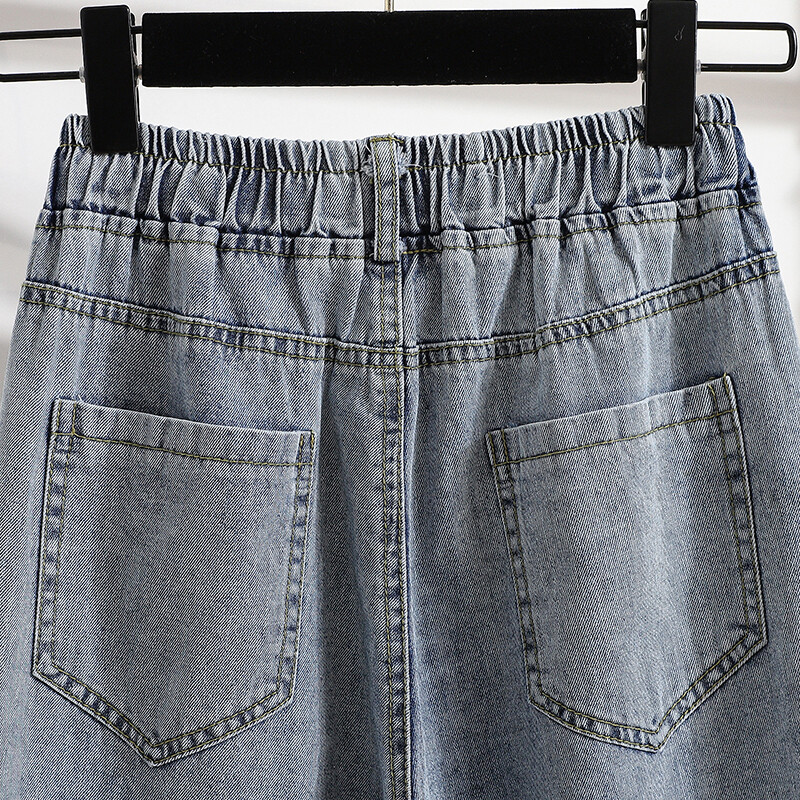 Traperice velikih veličina Ženske široke traperice visokog struka 2024. Nove široke široke traperice za proljeće i jesen 2024. široke široke široke široke hlače s ravnim nogavicama veličine S-5XL