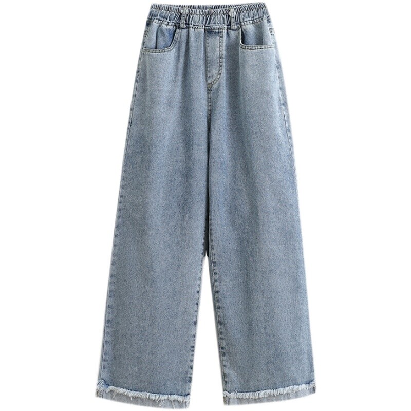 Traperice velikih veličina Ženske široke traperice visokog struka 2024. Nove široke široke traperice za proljeće i jesen 2024. široke široke široke široke hlače s ravnim nogavicama veličine S-5XL