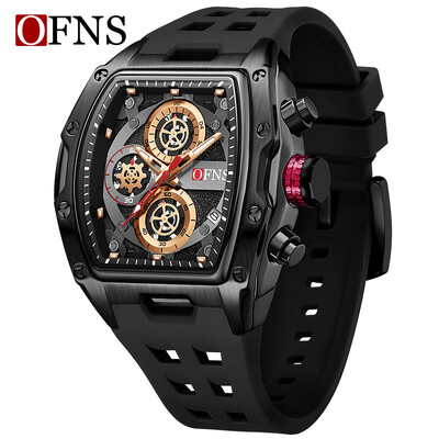 OFNS Modni potpuno novi stil Muški sat 50M Vodootporan, svjetleći Sport na otvorenom Timing Muški sat Kvarcni trend Mladinski satovi Hot