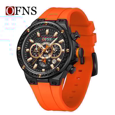 OFNS Kvarcni muški sat vrhunske marke Ležerni sportski Vodootporni svjetleći automatski datum Višenamjenski modni trendovi Satovi Novo vruće