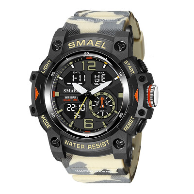 SMALE Military Quartz Sport Kell äratuskell löögikindel 50M veekindel 8007MC meeste kellad digitaalsed