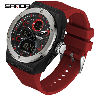 Sanda 3138 Novi trend muški sat Muški kreativni modni elektronički satovi Vodootporni Sportovi na otvorenom Stop Relogios Masculino