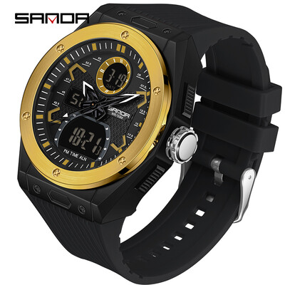 Sanda 3138 Novi trend muški sat Muški kreativni modni elektronički satovi Vodootporni Sportovi na otvorenom Stop Relogios Masculino