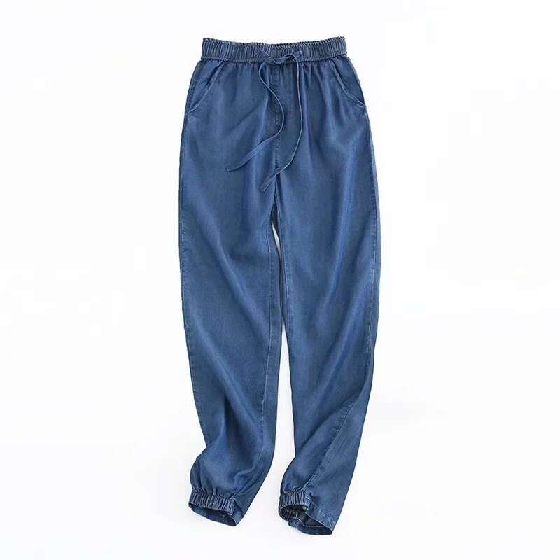 Proljeće ljeto Nove traperice Hlače Ležerna ženska odjeća Tanak elastični struk Prozračne široke Harem traper hlače za sve vrste B37503JC