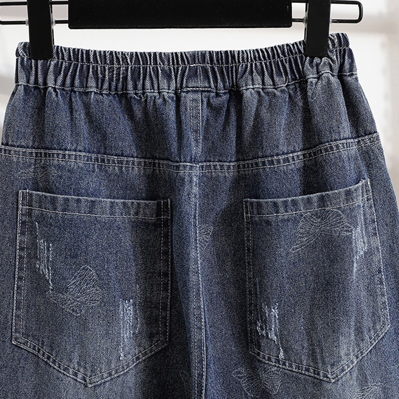 Ženske ležerne traperice do gležnja Novo jesen 2021. Jednostavan stil Vintage široke ženske traper harem hlače B904