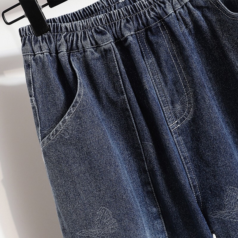 Ženske ležerne traperice do gležnja Novo jesen 2021. Jednostavan stil Vintage široke ženske traper harem hlače B904