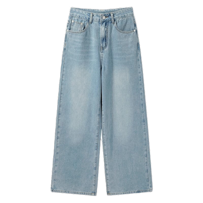 Jesenske traperice 2024. s mašnom, korejski y2k vezeni retro traper visokog struka, uske ravne traper hlače širokih nogavica