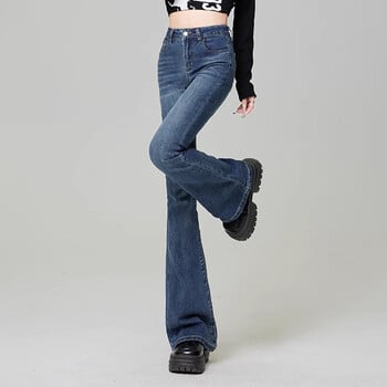 Γυναικεία Vintage High Street Bell Jeans Lady Sexy Slim Fit Τζιν παντελόνι Flare Βαθύ μπλε ανοιχτό μπλε μαύρο μπλε γκρι παντελόνι