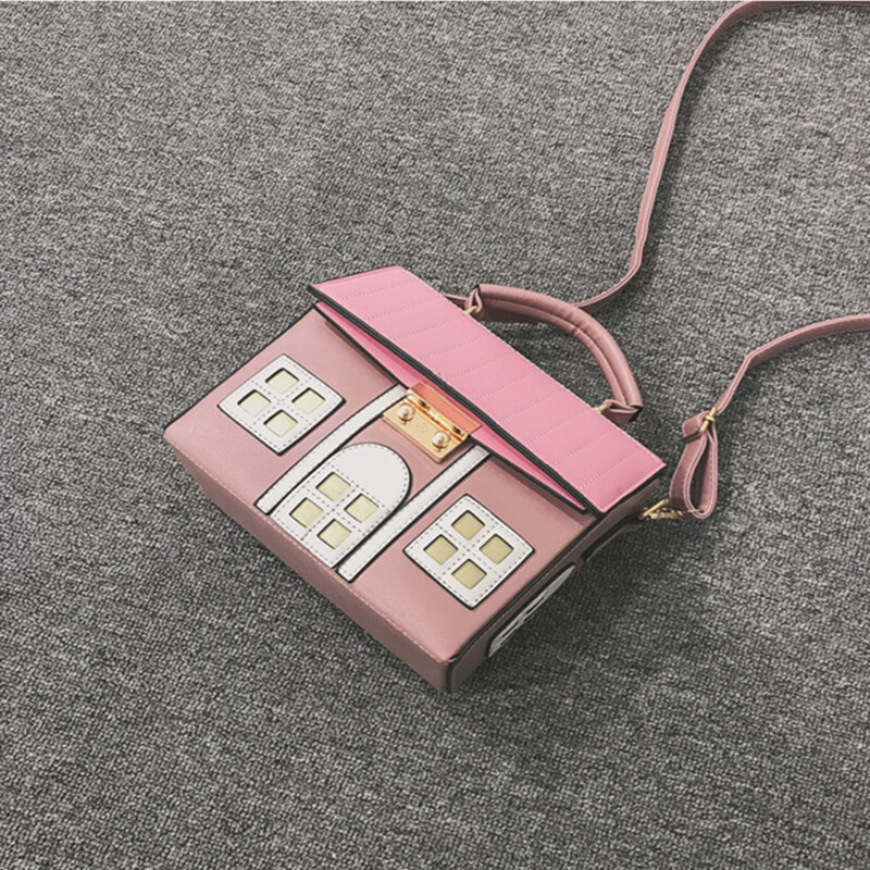 Kožne ženske ručne torbe u obliku kuće, modne kreativne djevojke, torba za preko ramena, torba na rame Bolsa Fesmall Na