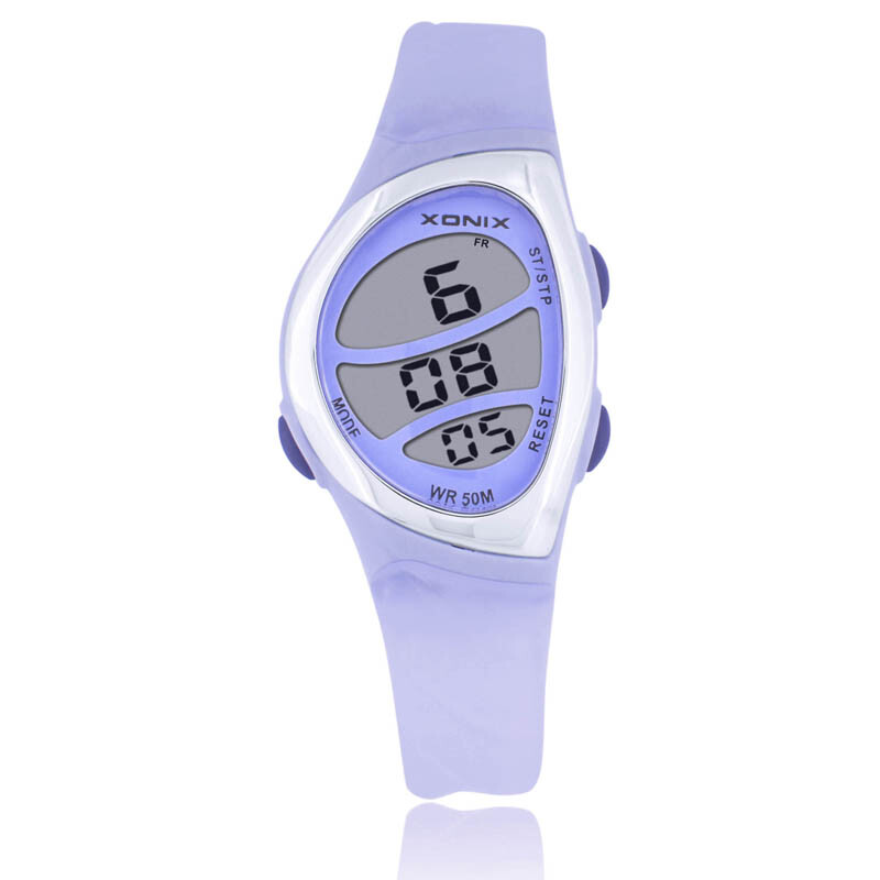 ЗЛАТНИ Чисто нови модни дамски спортни часовници Водоустойчиви 50 м Дамски желе Цифрови Плуване Гмуркане Студентска аларма Montre Femme BQ