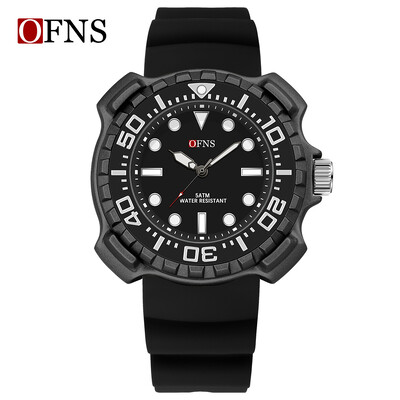 Sanda 1301 Ceas de cuarț Ceas de bărbați Tendință de modă din silicon Ceas de cuarț electronic simplu, rezistent la apă.