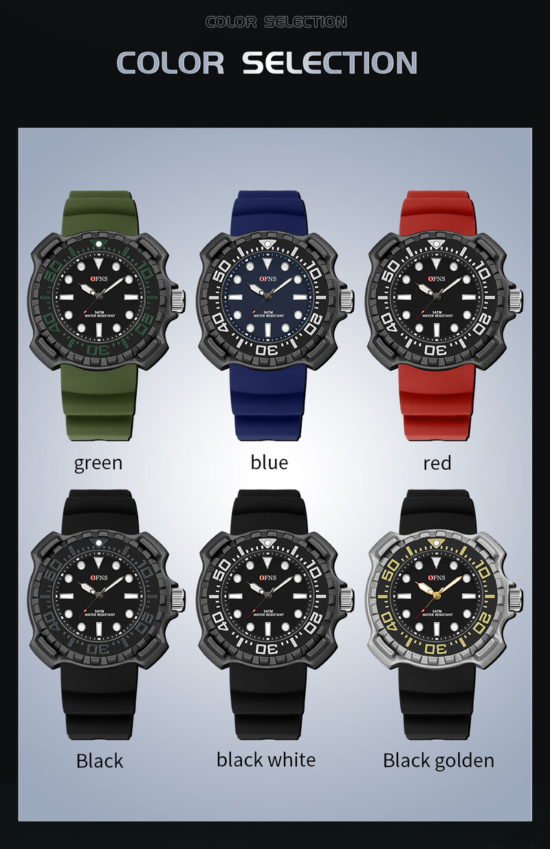 Sanda 1301 Ceas de cuarț Ceas de bărbați Tendință de modă din silicon Ceas de cuarț electronic simplu, rezistent la apă.