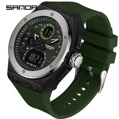 SANDA New Hot Trend korejsko izdanje LED elektronički sat muški kreativni personalizirani modni sportski vodootporni kvarcni muški sat