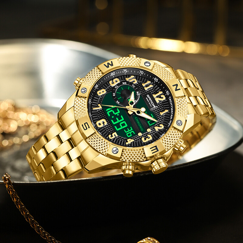 SANDA Novi muški ručni sat Vojni sportski vodootporni LED digitalni sat Elektronski kvarcni sat od nehrđajućeg čelika Hot Relogio Masculino