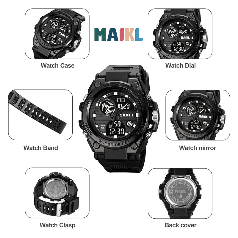 MAIKL Brand G Style LED Digitalni satovi 739 Muški sportski satovi Vojni kvarcni sat Muški vodootporni elektronski sat Muški sat