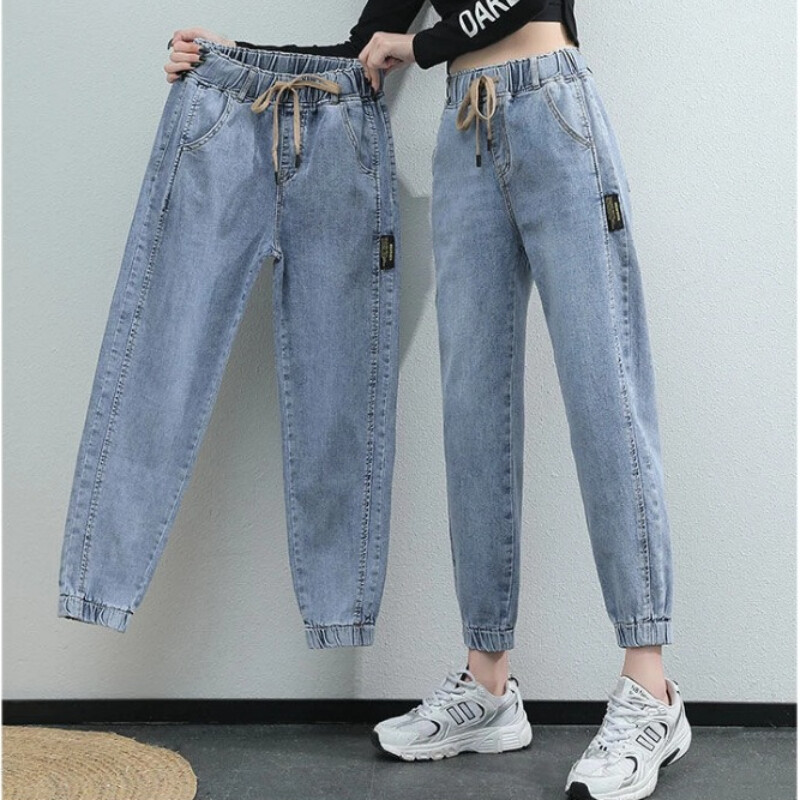 Bijele traperice za žene visokog struka Harem Mom Jeans Proljetne nove crne ženske traperice Streetwear hlače Ženske harem hlače ženska odjeća
