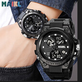 MAIKL G Style Muški vrhunski digitalni sat Vojni sportski satovi Vodootporni elektronički ručni sat s dvostrukim zaslonom Relogio Masculino GM04